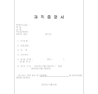 재직증명서 (3) 재직증명서 (3)